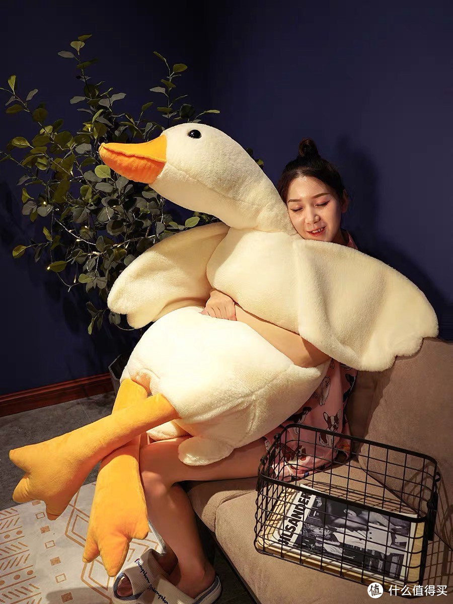 大白鹅抱枕毛绒玩具大鹅公仔布娃娃床上夹腿睡觉玩偶