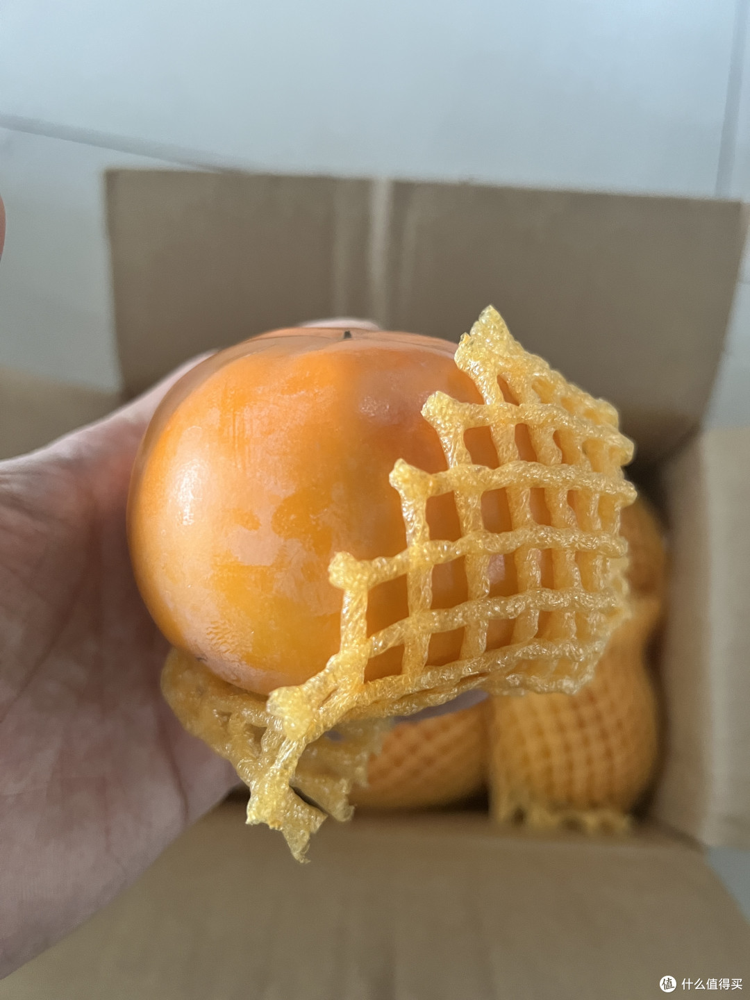 第一次吃脆柿子,味道还真的不错!