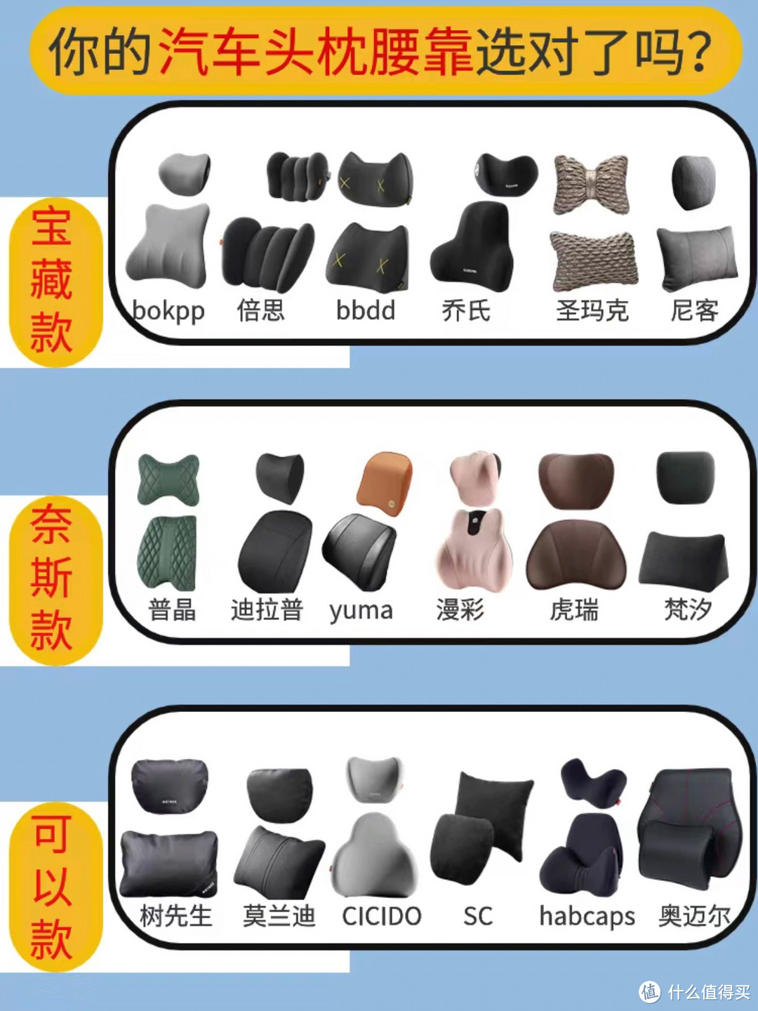 汽车头枕怎么选?看我就够了。