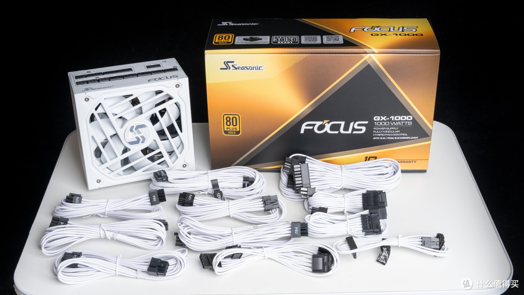 双11高端白色海景房的首选电源！海韵FOCUS GX1000 ATX 3.0白色款开箱