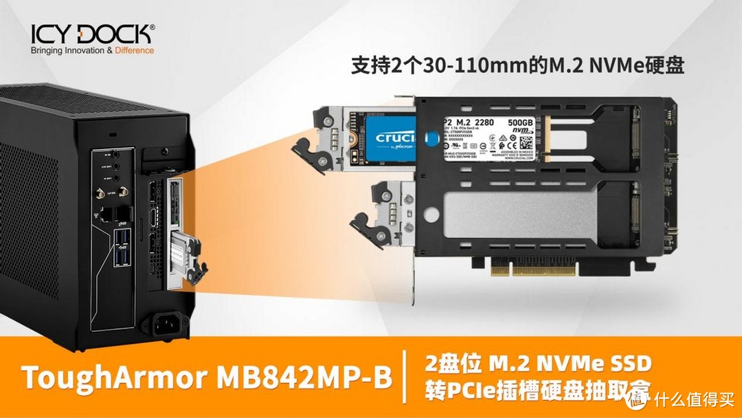 高速转换，储存进化——M.2 NVMe SSD转PCIe插槽硬盘抽取盒