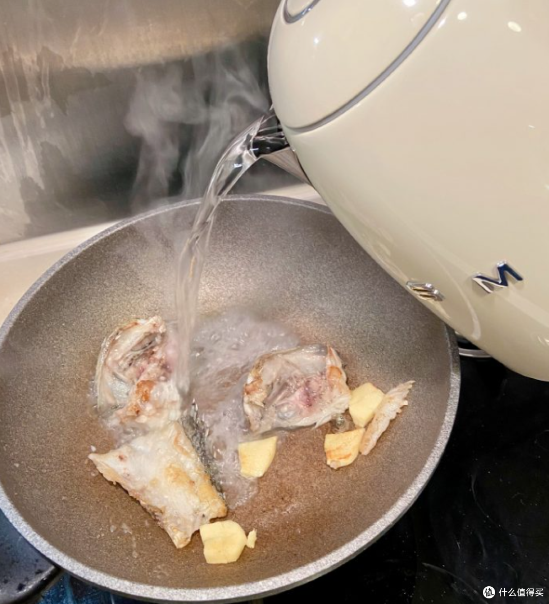 西兰花炒斑球&鱼头面豉汤