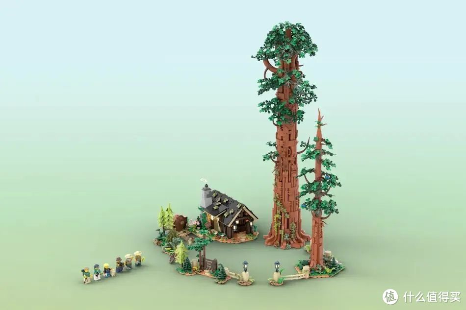 惬意的自然场景~乐高IDEAS作品《大杉小径》获得万票支持！