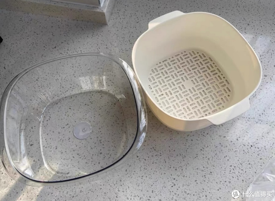 onlycook 双层沥水篮塑料洗碗盆，厨房清洁更轻松!