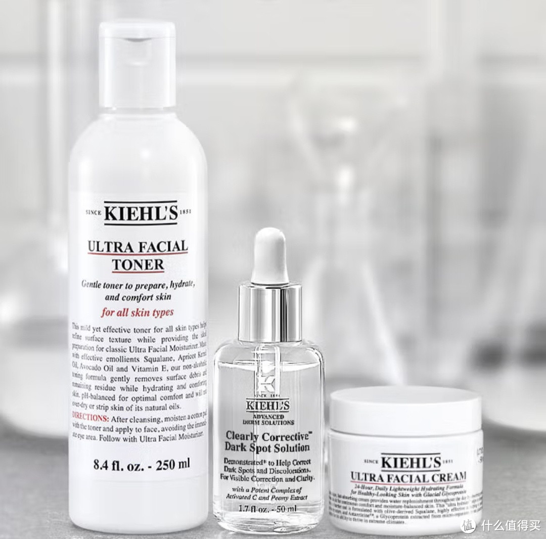 科颜氏（Kiehl's）高保湿爽肤水面霜安白瓶套装 女神们的护肤神器！