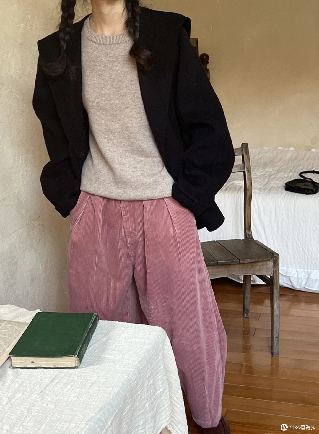 温柔花纱小香风外套和灯笼裤