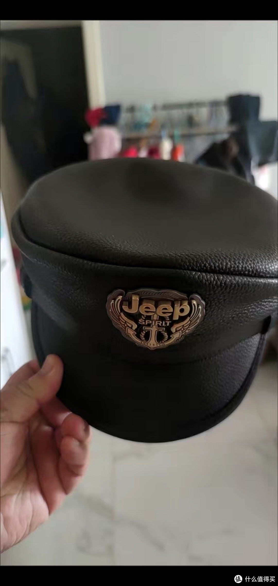 JEEP德国真皮水手船长帽：3D立体裁剪版型，品牌专业设计，舒适佩戴，送礼佳品