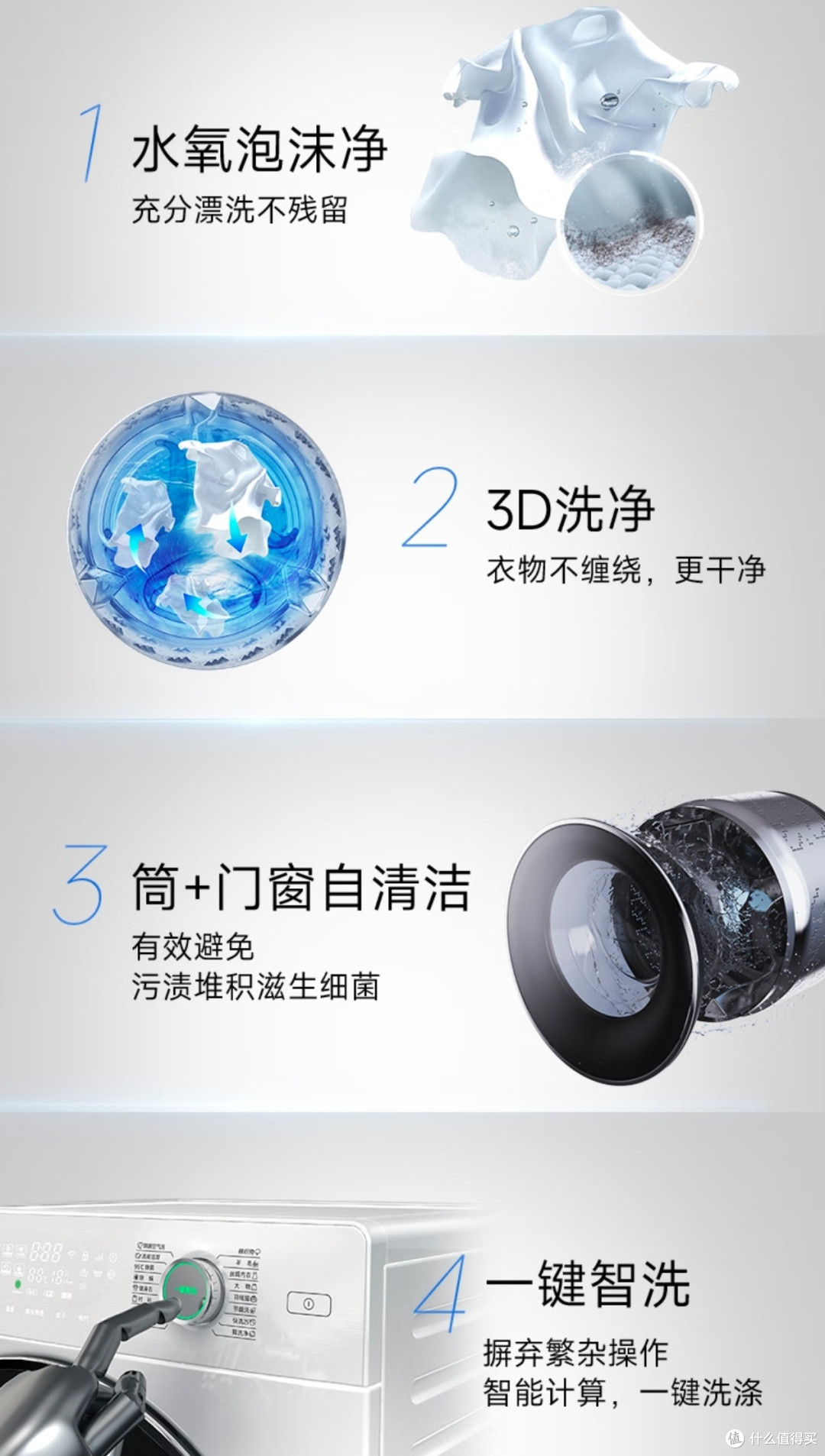 松下滚筒洗衣机全自动 洗烘一体 10公斤 506臻薄系列 悦光白 506mm超薄全嵌 水氧泡沫净 XQG100-SD150