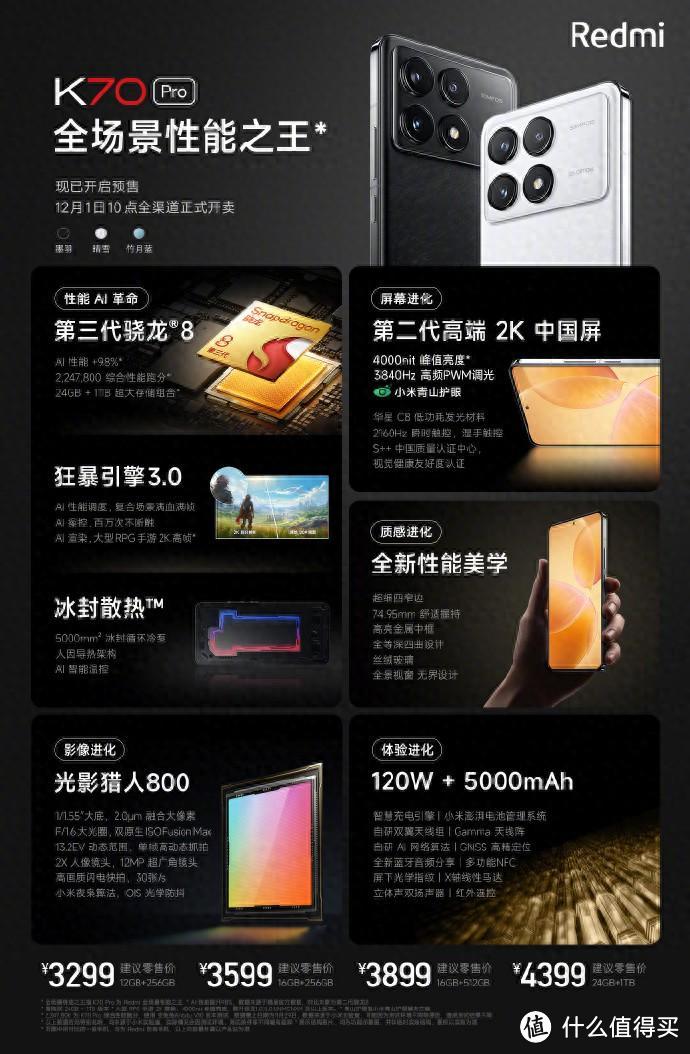 小米卷起来了！Redmi K70系列三款手机发布，该如何做出选择呢？