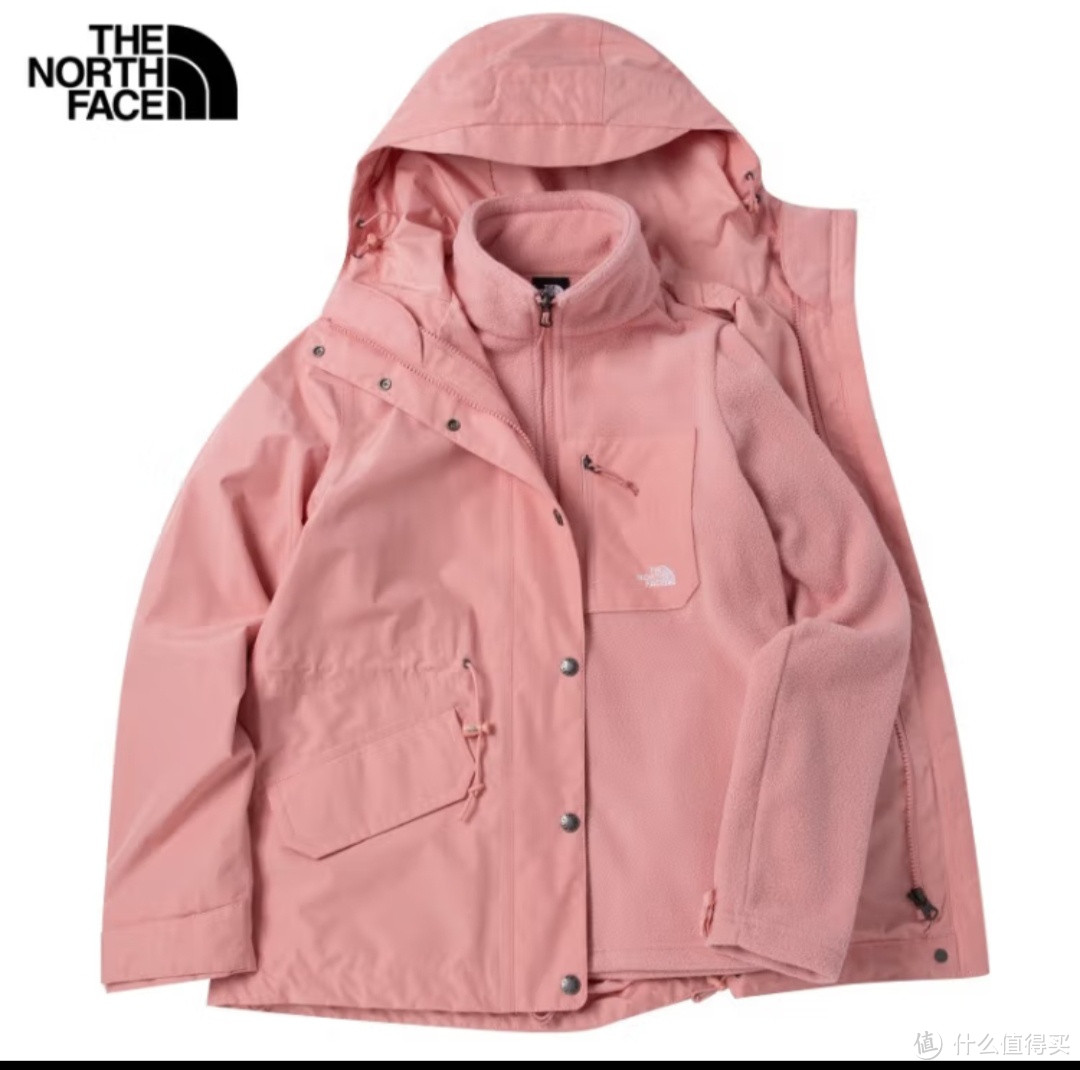 舒适保暖，时尚必备!The North Face 三合一冲锋衣女装两件套，爆款来袭！