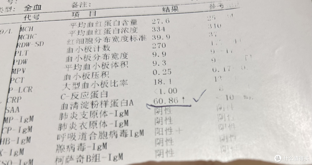 以上是小朋友的化验报告
