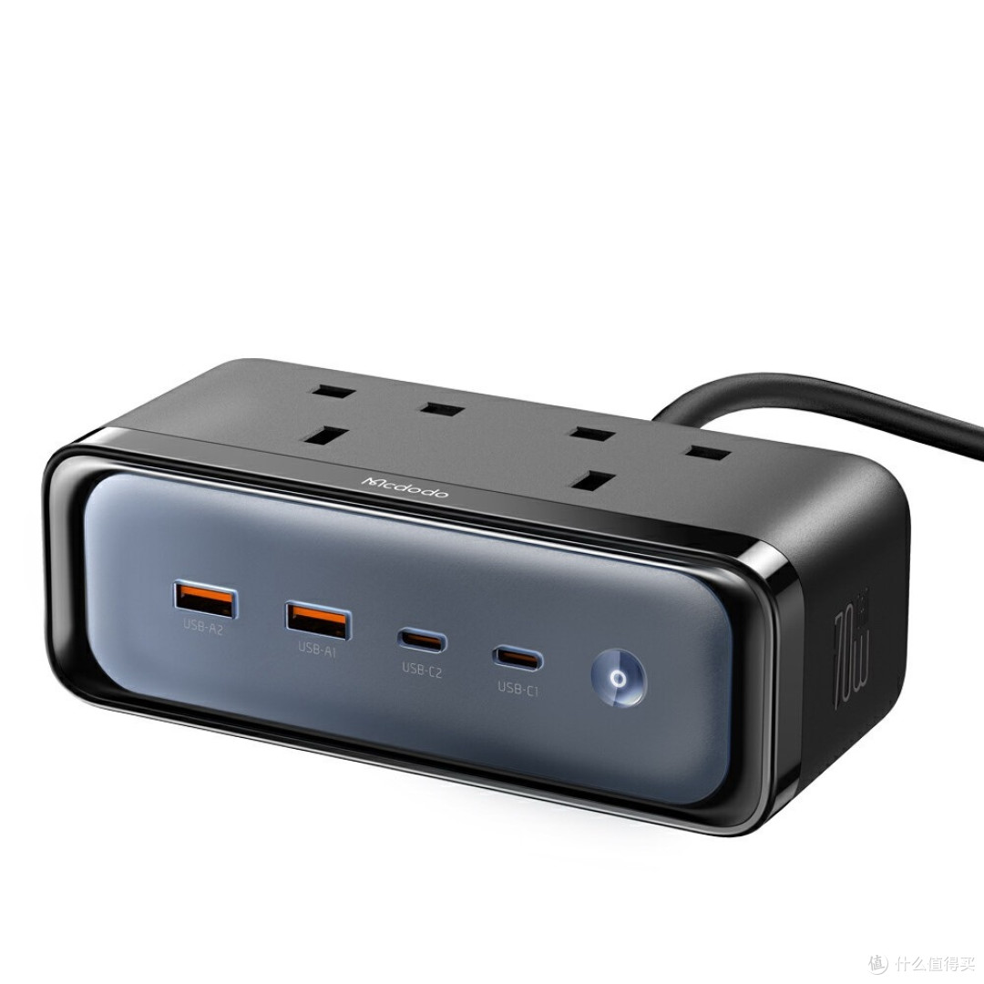 麦多多70W氮化镓防雷桌充上市,雷雨季守护MacBook全速快充
