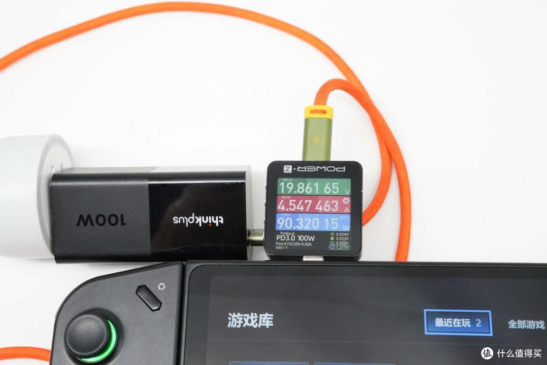 高规低赠,支持PD 100W快充,拯救者 Legion Go 游戏掌机充电兼容测试