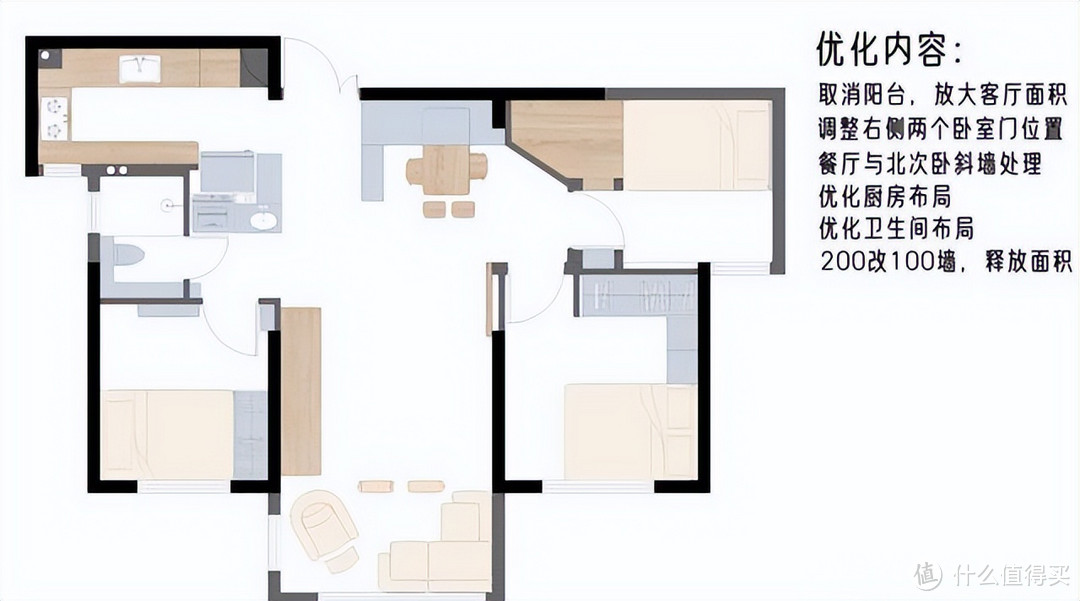 65㎡，3室1厅，小户型的“巅峰设计”！