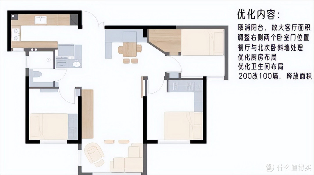65㎡,3室1厅,小户型的“巅峰设计”!
