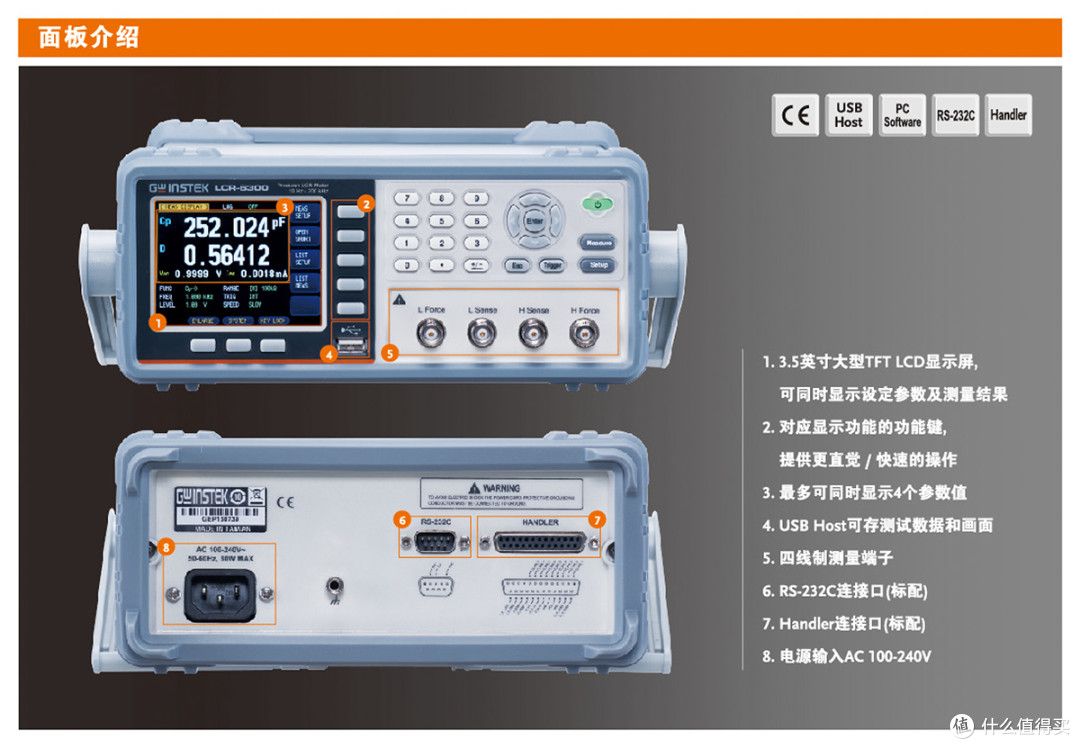 固纬LCR-6100 100KHz测试仪表 dectek17.com