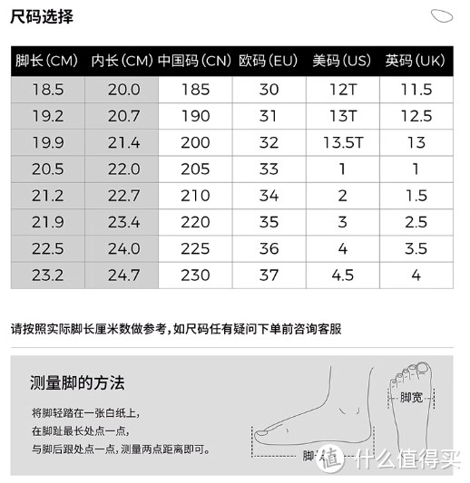 尺码给大家放在这里啦