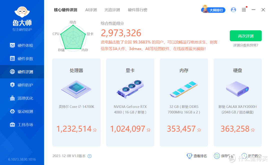 终于“低价”入手i7-14700K之后，避开海景房选择先马坦克5机箱+4080攒了台黑色硬核主机