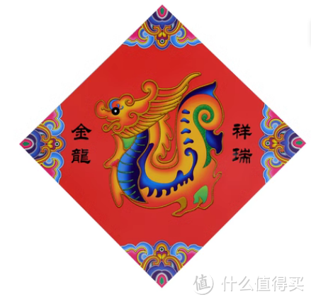龙年生肖福字传统吉祥2024门贴中国风年画新春墙贴纸新年家居装饰