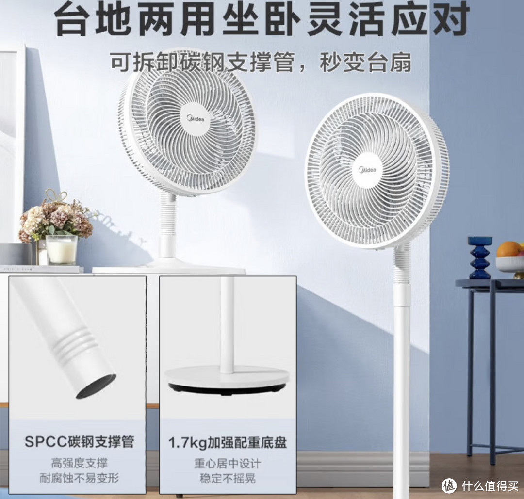 美的电风扇：家用轻音节能强风，为您营造舒适空间
