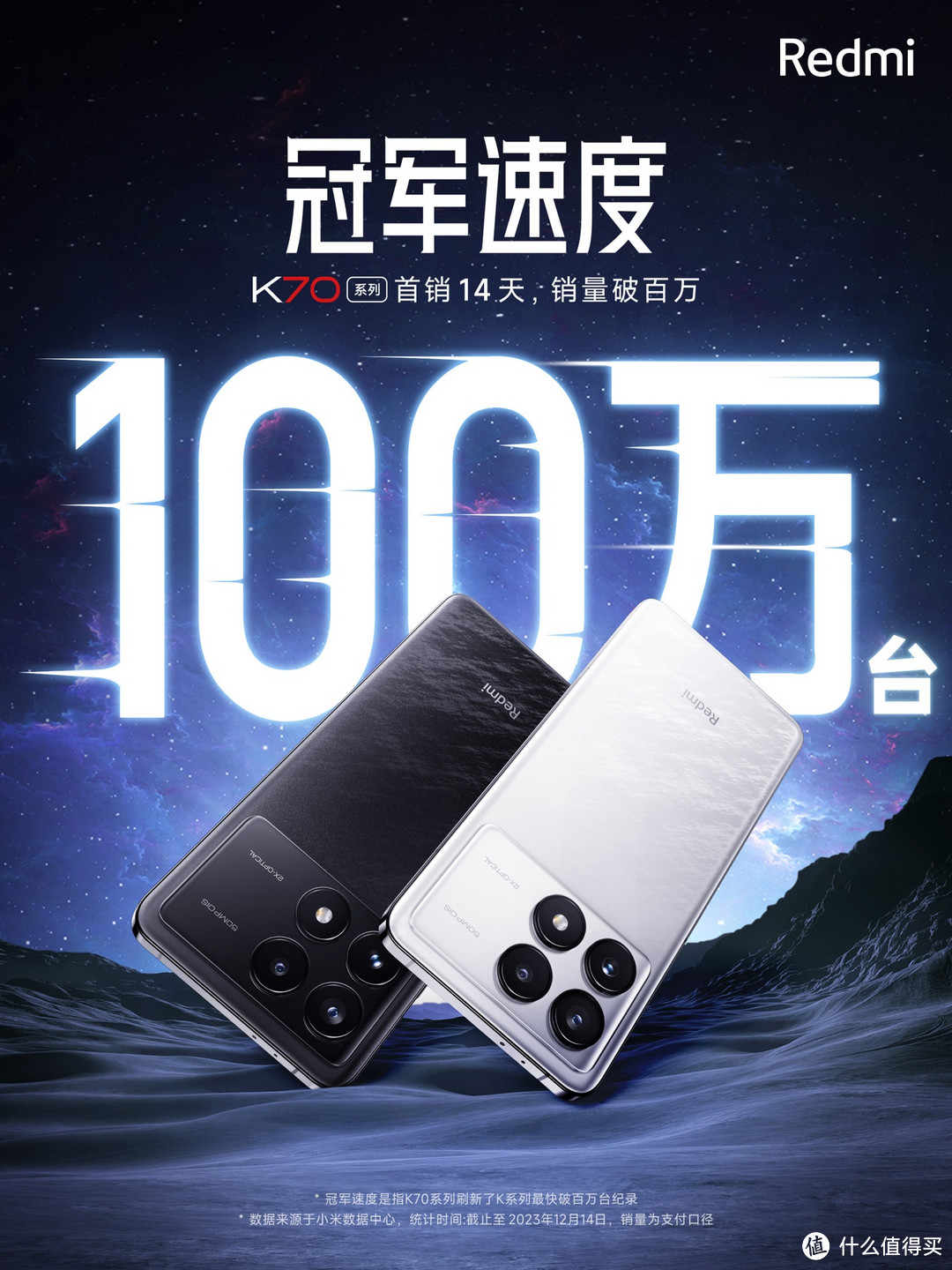 小米 Redmi K70 系列手机 14 天销量突破 100 万台刷新 K 系列纪录。咬咬牙，我的k30至尊版还能用一年。