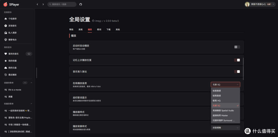 设置项