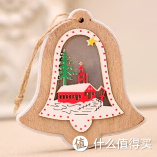 欧妮姿 铃铛造型 圣诞节灯饰摆件：传递温馨祝福的木质工艺品