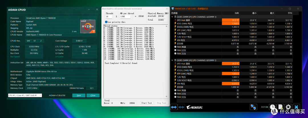 将7800X3D性能最大化—技嘉B650M冰雕+宏碁掠夺者凌霜DDR5实测