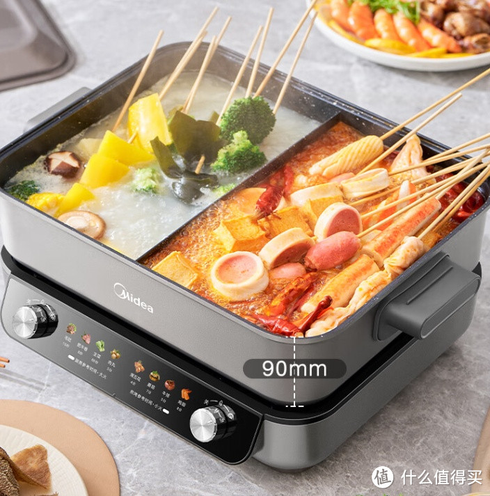 美的（Midea）双控速沸电火锅HGS382712：多功能烹饪，满足美味需求