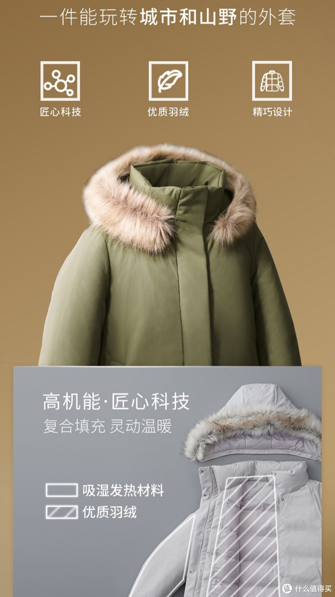高品质·精巧设计，优衣库复合大衣