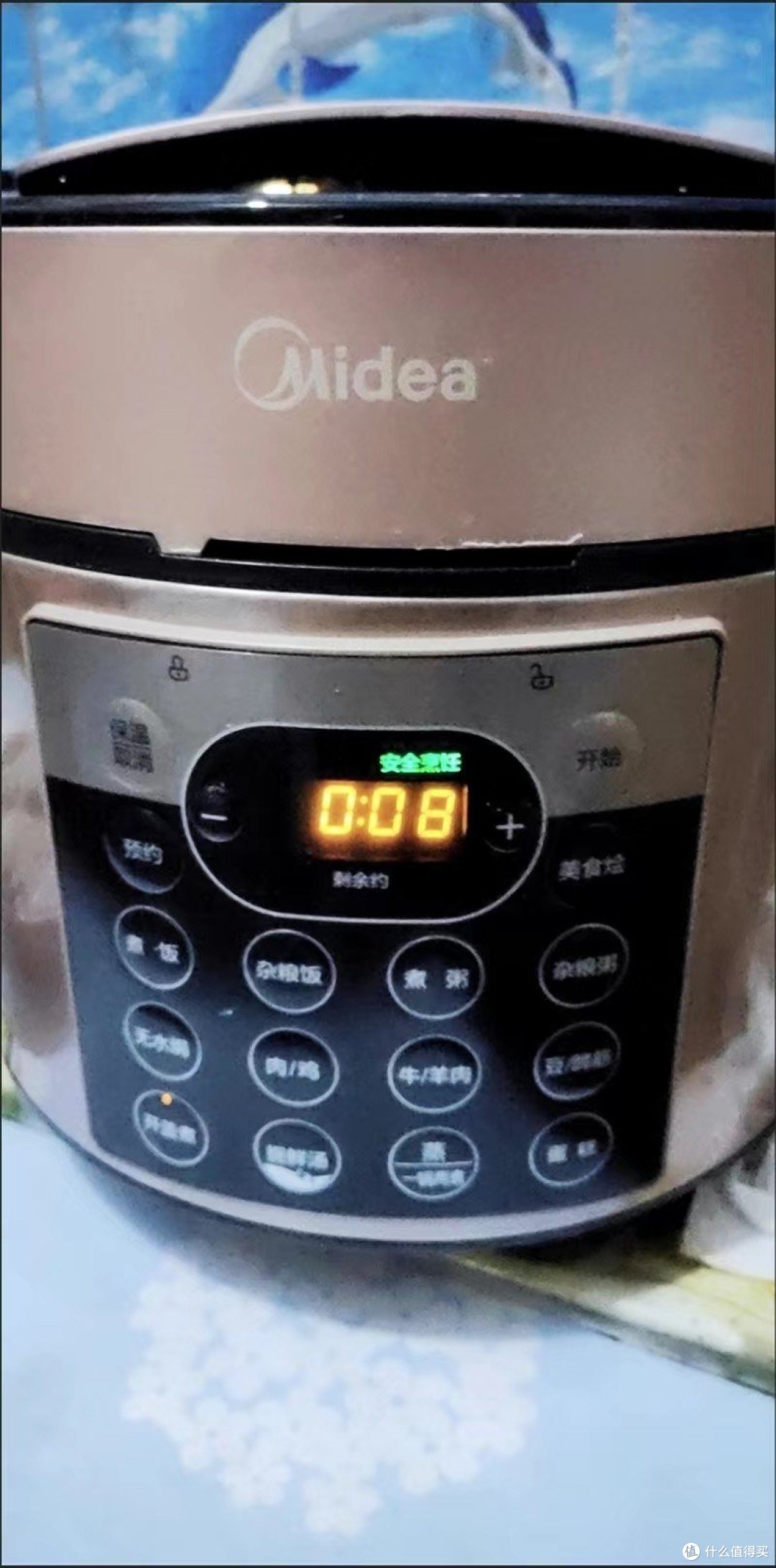 美的（Midea）提鲜系列电压力锅 5L全自动家用智能预约 上蒸下煮 不粘双胆煲汤炖肉YL50Q3-451电