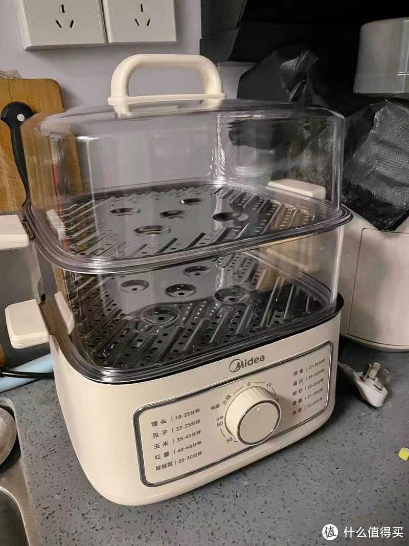 美的(Midea)电蒸锅 电煮锅 电火锅 多功能锅家用电锅蒸包子锅电热锅10.8升三层大容量多用途