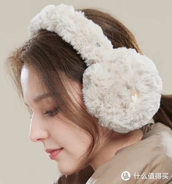 玖慕（JIUMU）女士 可折叠耳罩RZ017 米驼柯基：可爱造型设计，保暖防寒材质