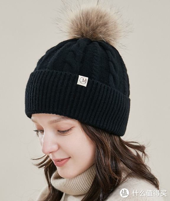 玖慕（JIUMU）纯羊毛针织帽 MY037：温暖护耳，时尚点缀
