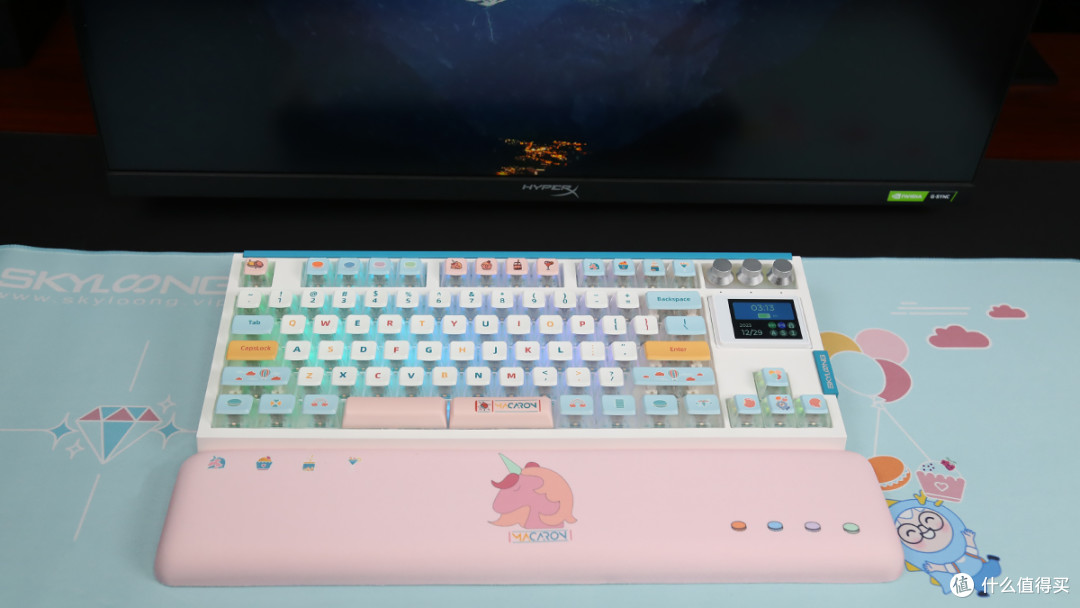 SKYLOONG小呆虫GK87 pro V2机械键盘评测:彩屏升级,功能更强