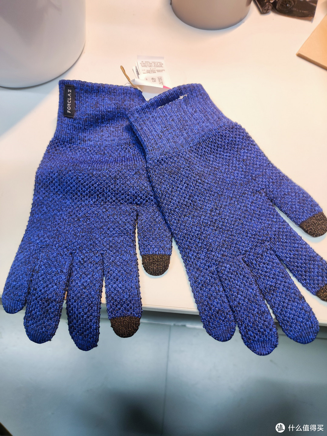 迪卡侬冬季触屏编织手套