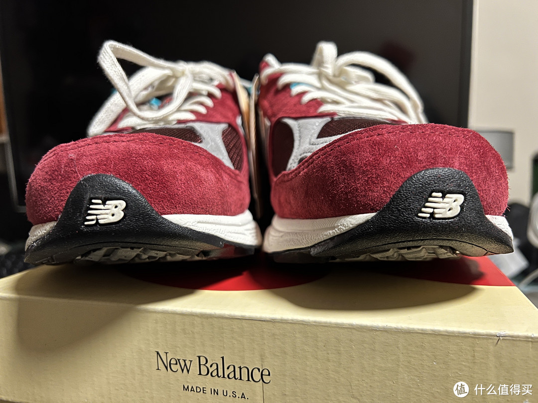 小红鞋New balance Teddy made 990v3酒红色值得买