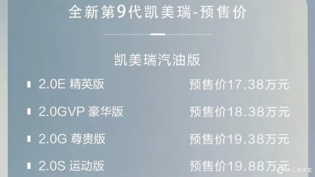 全新第九代凯美瑞开启预售!外观内饰都改了,是你的菜么?