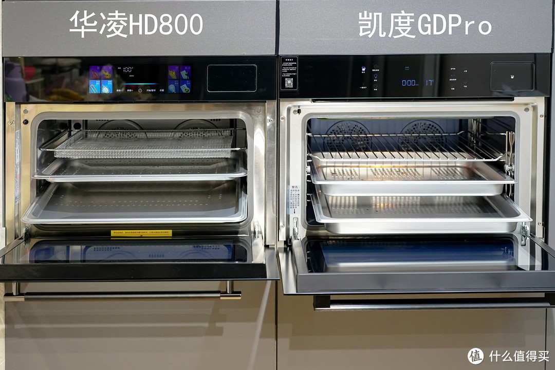 年夜饭给爸妈露一手！3000元价位嵌入式蒸烤箱横评：华凌HD800、凯度GDPro同框对比！