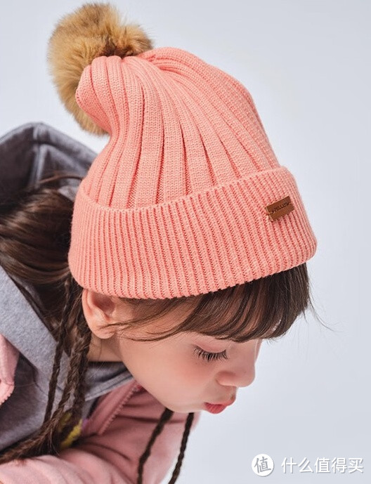 伯希和 儿童针织帽：狐毛帽球 时尚暖冬，温暖寒冷季节