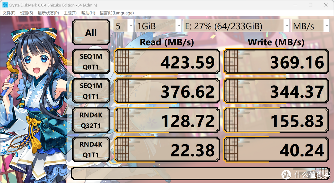 USB3.0接口下 硬盘盒+m.2 表现