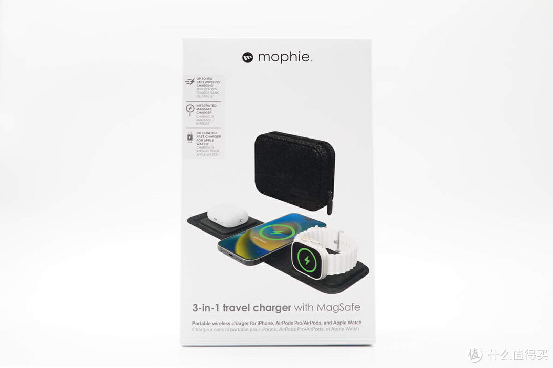 评测 mophie 三合一无线充电器：折叠“便签本”，出行充电更便捷