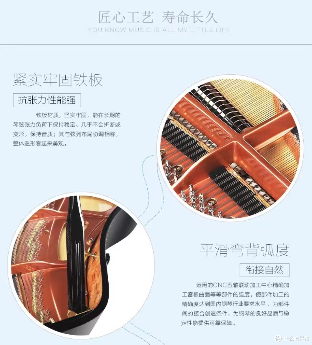 海伦HG178三角钢琴低音和谐浑厚，中音温暖宽厚，高音明亮而具穿透力，音乐性能鉴定的参照样琴值得入手