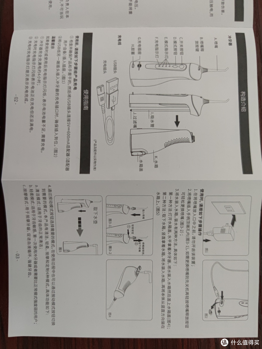 博皓（prooral）冲牙器便携式 洗牙器洁牙器水牙线预防牙结石 牙刷牙齿清洁 实用礼物 5025蓝色