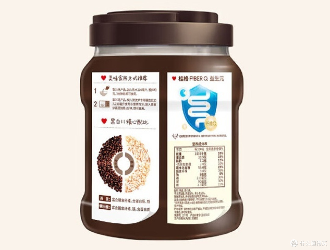 桂格(QUAKER)黑白混合即食燕麦片:年货送礼好选择