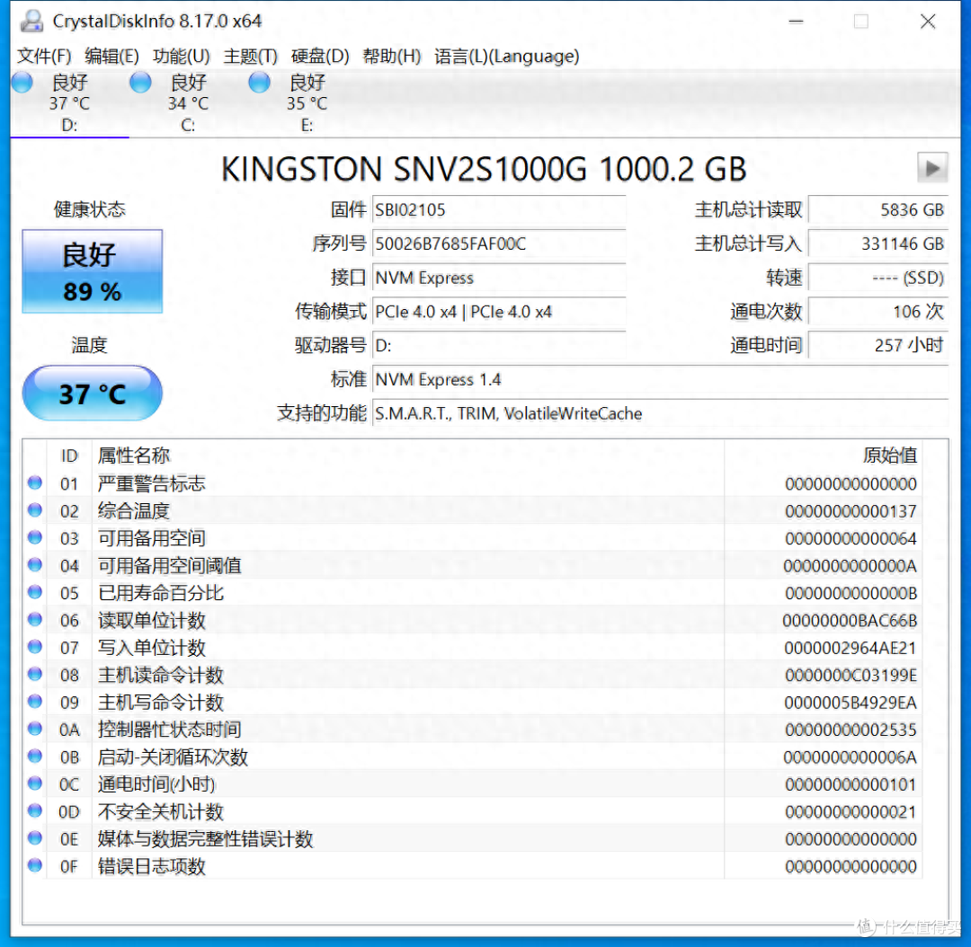 写入330T之后,QLC的NV2表现依然稳健!