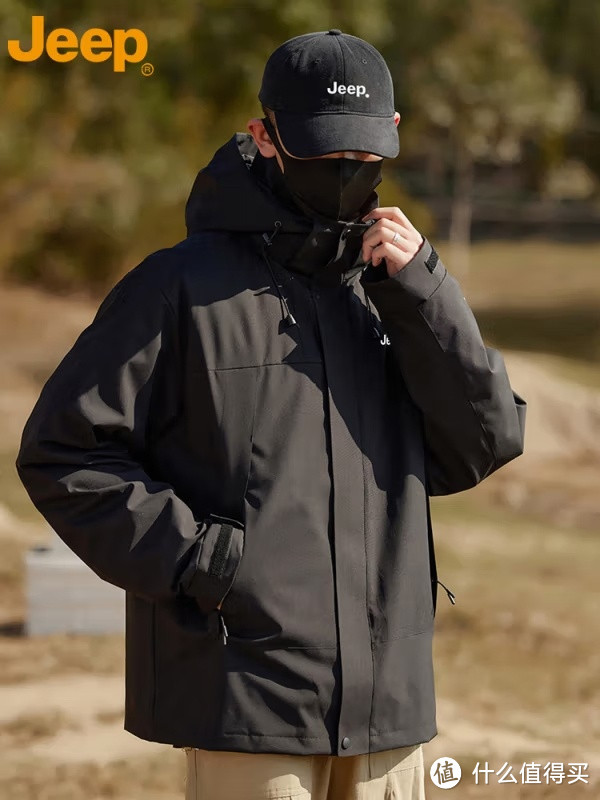 吉普（JEEP）羽绒服男女情侣款冬季夹克外套保暖衣服