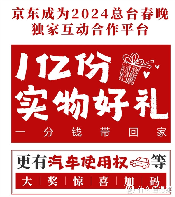 1亿份实物好礼一分钱抢！京东成为2024年央视春晚独家互动合作平台！