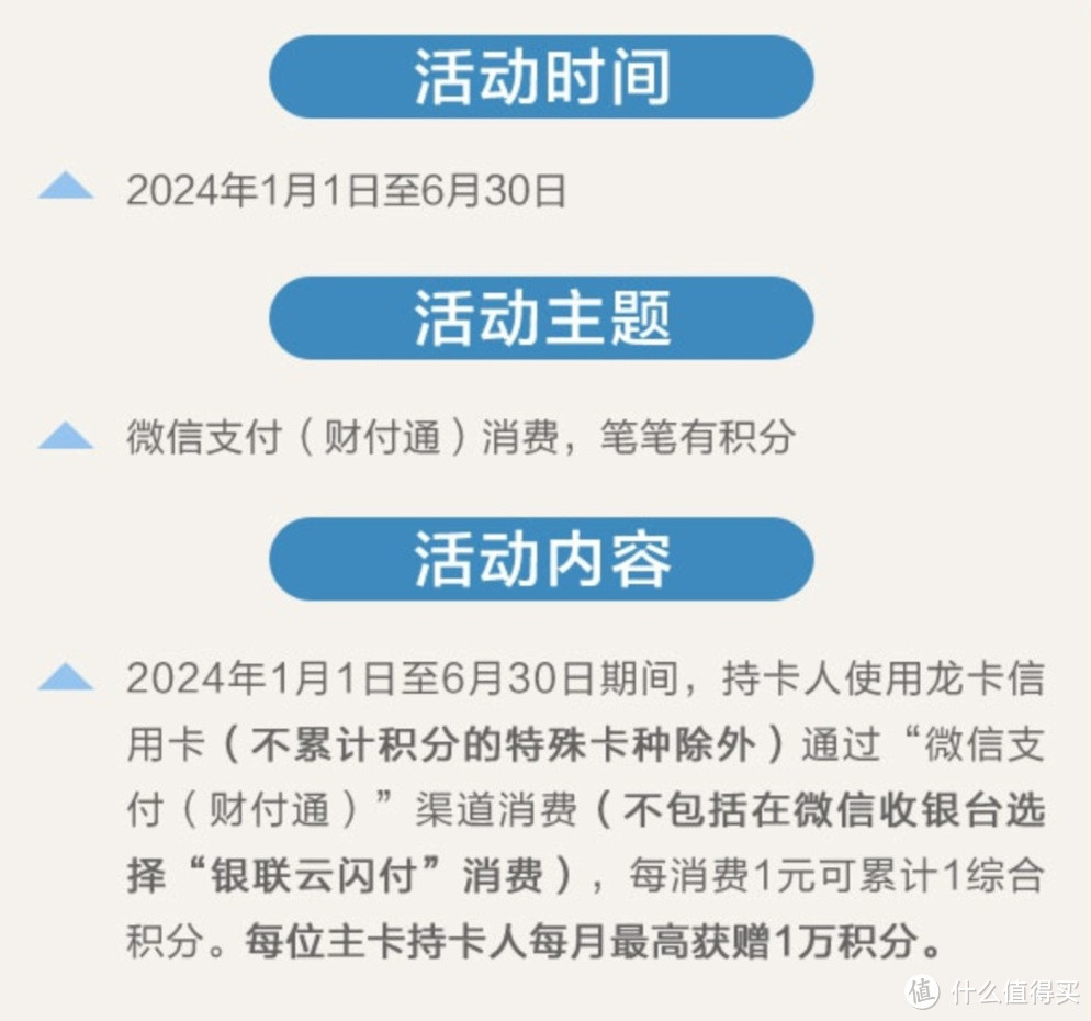 微信支付（财付通）笔笔有积分  龙卡信用卡羊毛薅起来