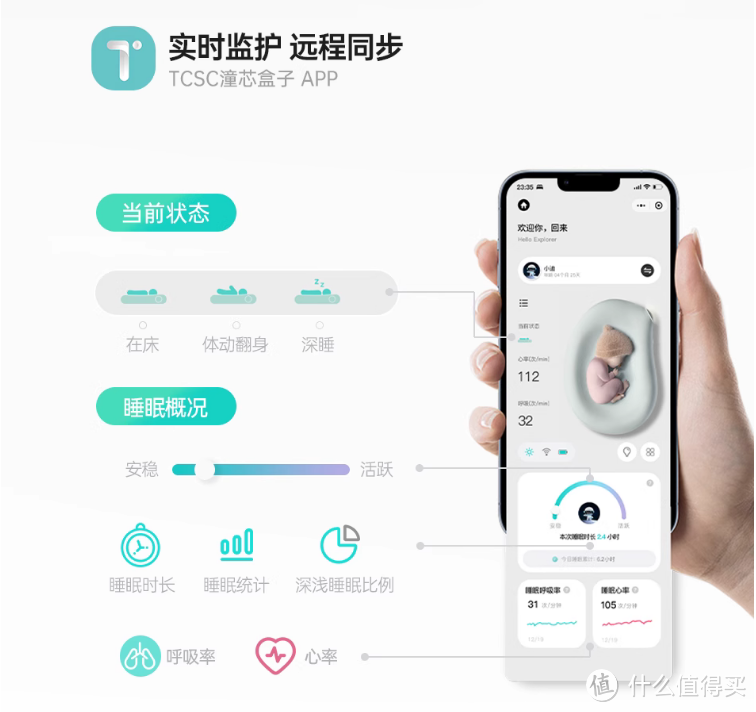 能给宝宝睡眠监测的床中床，TCSC潼芯盒子轻量胎婴舱A1体验